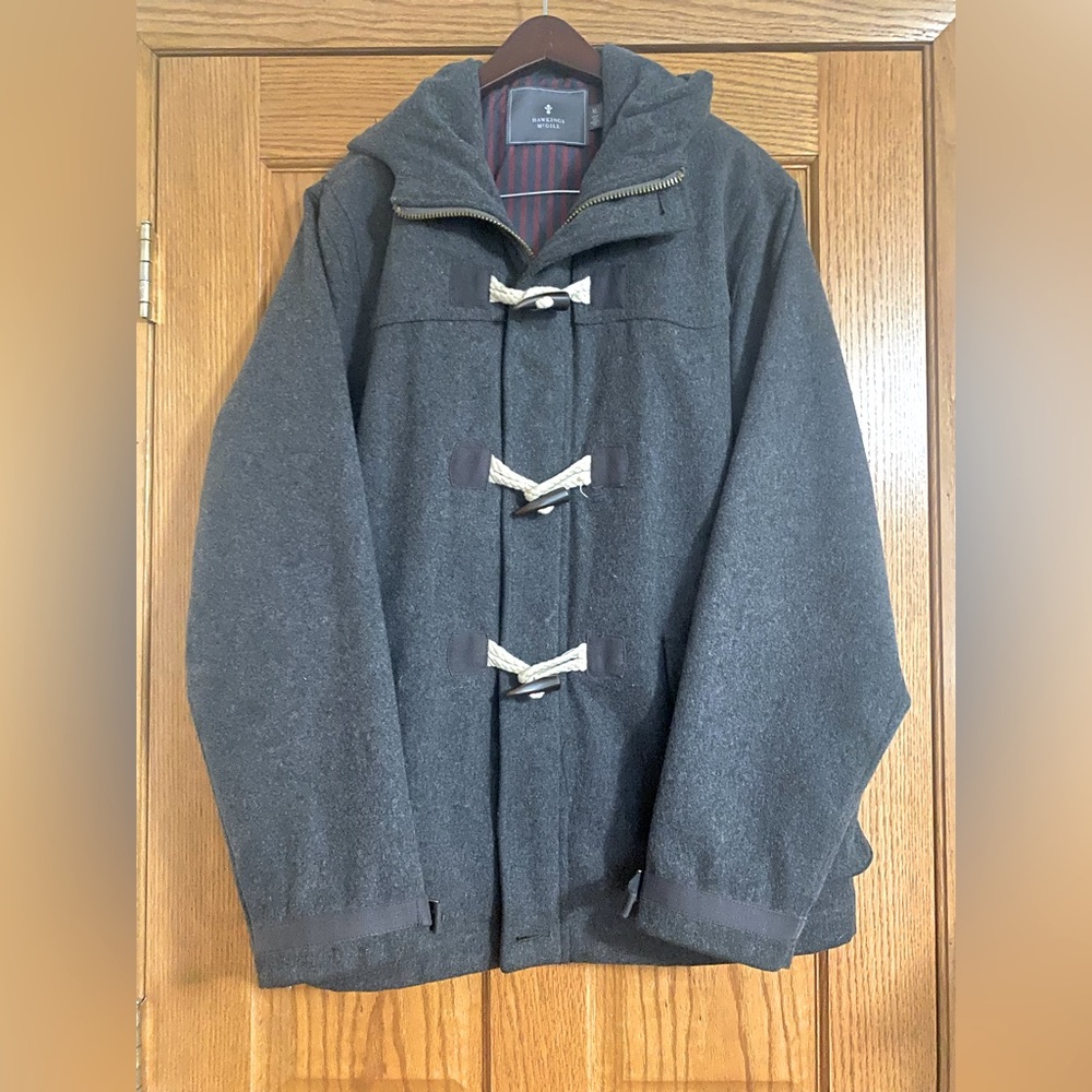 Hawkins McGill - Men’s Peacoat Winter Jacket - Classic Gray (Size XL)